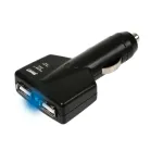Incarcator auto dublu USB pentru bricheta 12/24V, 1000mA
