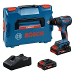 Masina de gaurit si insurubat cu percutie Bosch 18V, 65Nm, 2 acumulatori si L-BOXX