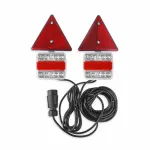 Set lămpi stop LED magnetice 12V cu cablu 75 m și catadioptri, 2 buc