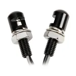 Șuruburi M8 cu LED albastru pentru motocicletă, negre, 12V, set 2 buc