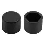Set 20 capace prezoane din silicon 21 mm, negre, pentru jante auto