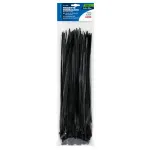 Coliere din plastic negre 100 buc, 0,46 x 30 cm, pentru fixare auto