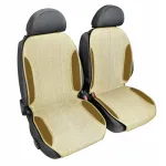 Huse scaun fata bej din fibra naturala, universale, set 2 buc