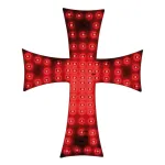 Ornament interior LED 24V tip Cruce roșie pentru camion, cu ventuze