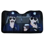 Parasolar pliabil pentru parbriz 130x70 cm, model Police, Automax