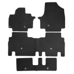 Set covorase auto din mocheta pentru Kia EV9 Electric 7 locuri 2023-, negre, 4 piese