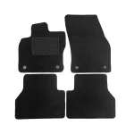 Set covorase auto din mocheta pentru VW Caddy 5 locuri, 2020+, negre, 4 piese
