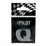 Autocolant 3D crom litera Q 28 mm pentru personalizare auto