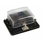 Cutie de siguranțe auto 12/24V cu 1 intrare, 6 ieșiri și LED