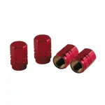Capace valve hexagonale din aluminiu, rosii, set 4 buc pentru auto si bicicleta
