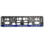 Set 2 suporturi număr înmatriculare Tuning Shop, albastru, 13x52 cm