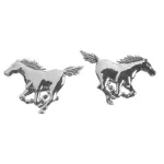 Autocolant 3D crom cu 2 cai, adeziv 3M, 105x72 mm