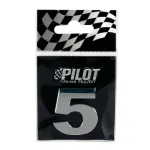 Autocolant 3D crom cifra 5 pentru auto, 28 mm, cu adeziv