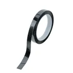 Bandă ornament adezivă Carbon-Look din PVC, negru, 500 x 1,5 cm