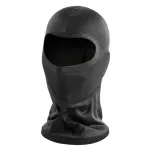 Cagulă moto balaclava unisex din poliester tip mătase, universală, neagră