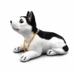 Figurina decorativa caine Husky care da din cap pentru masina