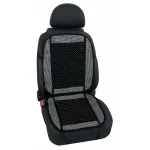 Husă universală scaun față Safari cu mărgele din lemn, negru