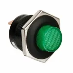 Intrerupator cu revenire LED verde 12V/24V 5A pentru panou, 3 pini