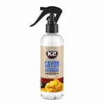 Odorizant auto și de interior K2 Cayon Mango cu atomizor, 250 ml