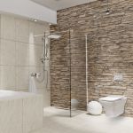 Paravan dus Walk-In 100x195 cm, sticla securizata 8 mm, transparenta, profil metalic rezistent