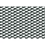 Plasa grila spoiler auto din aluminiu neagra 100x33 cm, ochi 2x4 mm