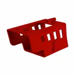 Antifurt remorcă pliabil cu lacăt și montaj pe cuplă, roșu