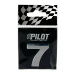 Autocolant 3D crom cifra 7, 28 mm, adeziv special pentru auto