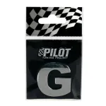 Autocolant 3D crom litera G 28 mm cu adeziv pentru personalizare auto