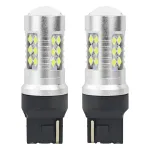 Set 2 becuri LED W21W T20 7440 Canbus 12/24V, 24 SMD 3030, alb