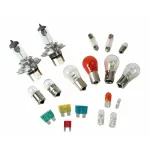 Kit becuri auto si sigurante 19 piese 12V cu 2 becuri halogen H4