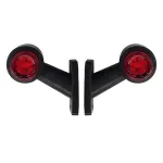 Lampa gabarit camion LED 12/24V cu brat scurt 60°, set 2 buc alb/rosu