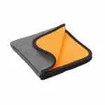 Lavetă din microfibră cu două fețe Premium 40x40 cm, gri-portocaliu