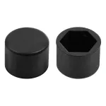 Ornamente din silicon pentru prezoane Hex 19 mm, negre, set 20 buc