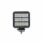 Proiector LED auto patrat Kamar 12/24V, 12 LED, cu intrerupator