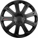 Set 4 capace roți auto Cridem Evo, negre, 14 inch, din ABS rezistent