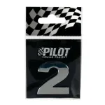 Autocolant 3D crom cifra 2 auto, 28 mm, adeziv puternic