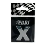 Autocolant 3D crom litera X pentru auto, 28 mm, cu adeziv