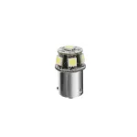 Bec LED R5W BA15s 24/28V, 6 SMD, alb 6500K, soclu metalic