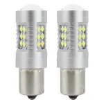 Set 2 becuri LED BA15s P21W 24 SMD 3030 Canbus 12/24V, alb 6000K