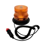 Girofar stroboscopic LED galben cu magnet și alimentare 12/24V