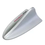 Imitatie antena GPS auto tip fin spoiler argintie cu adeziv 3M