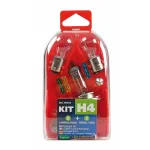 Kit becuri auto si sigurante H4 12V, 11 piese, halogen 60/55W