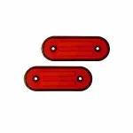 Lampa gabarit cu catadioptru LED rosie 12/24V, set 2 buc