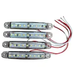Lampa gabarit LED alba 12/24V, 9 LED-uri, set 4 bucati Cridem