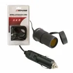 Prelungitor priza bricheta auto 4 m, 12-24V, cablu spiralat 4Cars