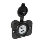 Priza auto incorporabila cu USB A si USB C 12/24V 3000mA Lampa Ext-12