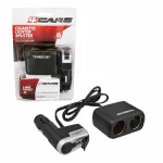 Priză dublă brichetă auto 12/24V cu USB, splitter 4Cars