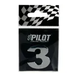 Autocolant 3D crom cifra 3, 28 mm, adeziv special pentru auto