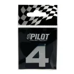 Autocolant 3D crom cifra 4, 28 mm, autoadeziv, model Type-3