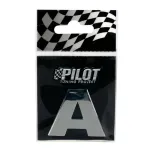 Autocolant 3D crom auto litera A, 28 mm, cu adeziv special